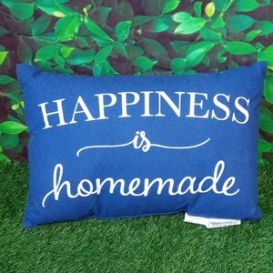 💩 Blue Happiness is Homemade Throw Pillow